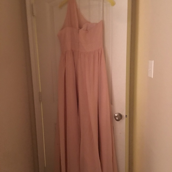 Christina Wu Blush Pink Chiffon Dress Size 14! - Picture 4 of 5